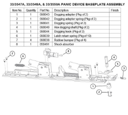 33/3547A PANIC DEVICE BASEPLATE ASSEMBLY